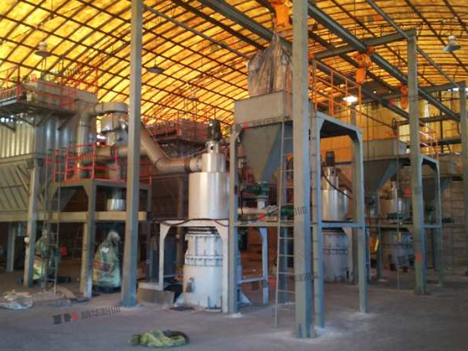 煅后焦辊压磨--山西某生产现场