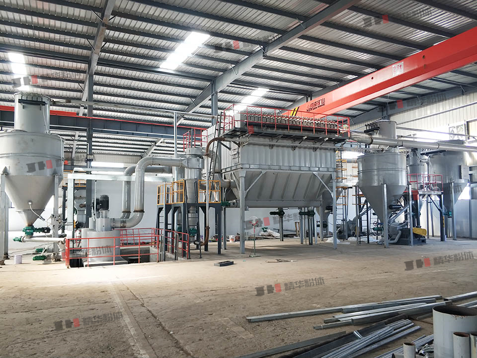 煅后焦辊压磨--江西某生产现场