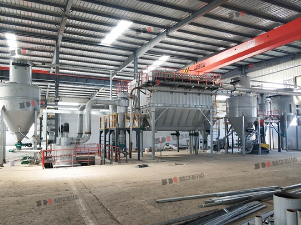 煅后焦辊压磨--江西某生产现场